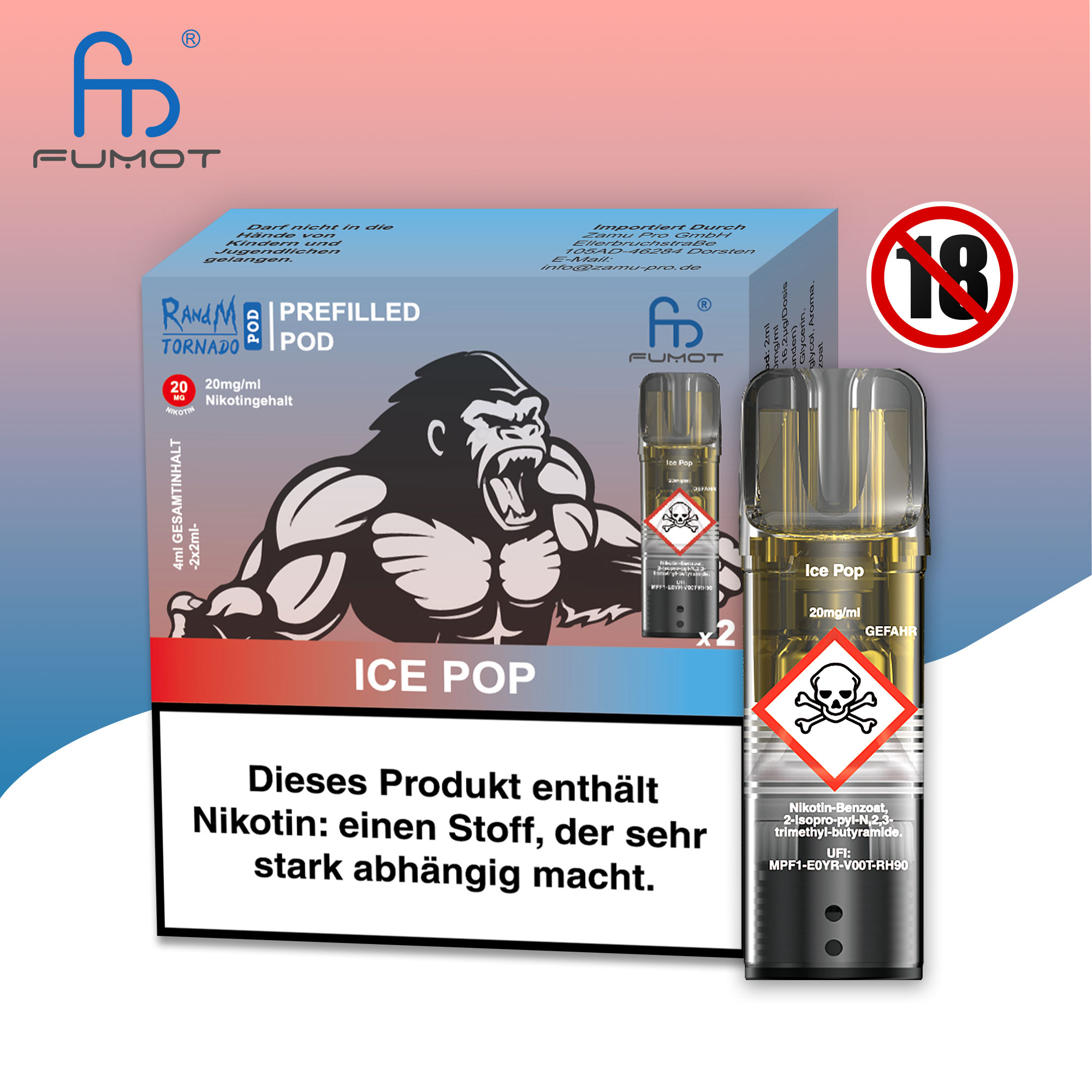 RandM Tornado Pod | Ice Pop | Elfa kompatibel