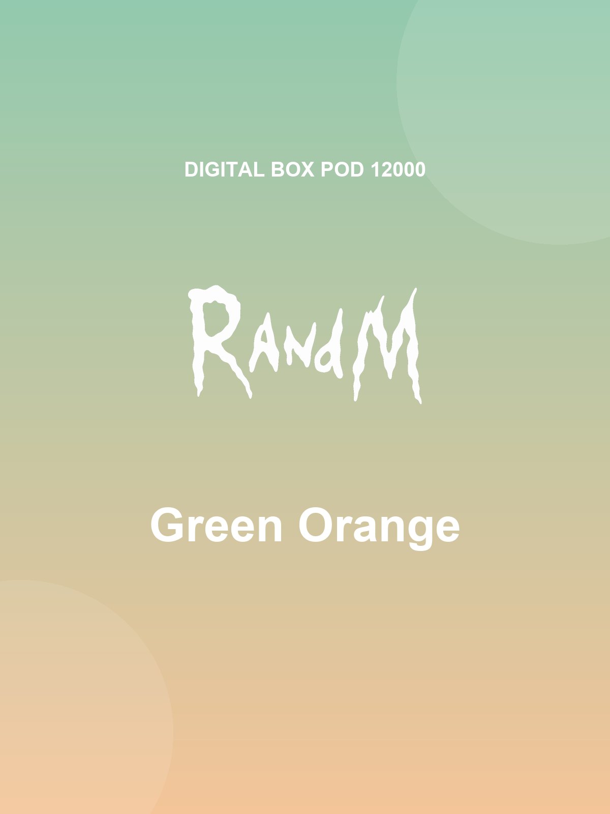 RandM Tornado Digital Box Pod 12000 | Green Orange
