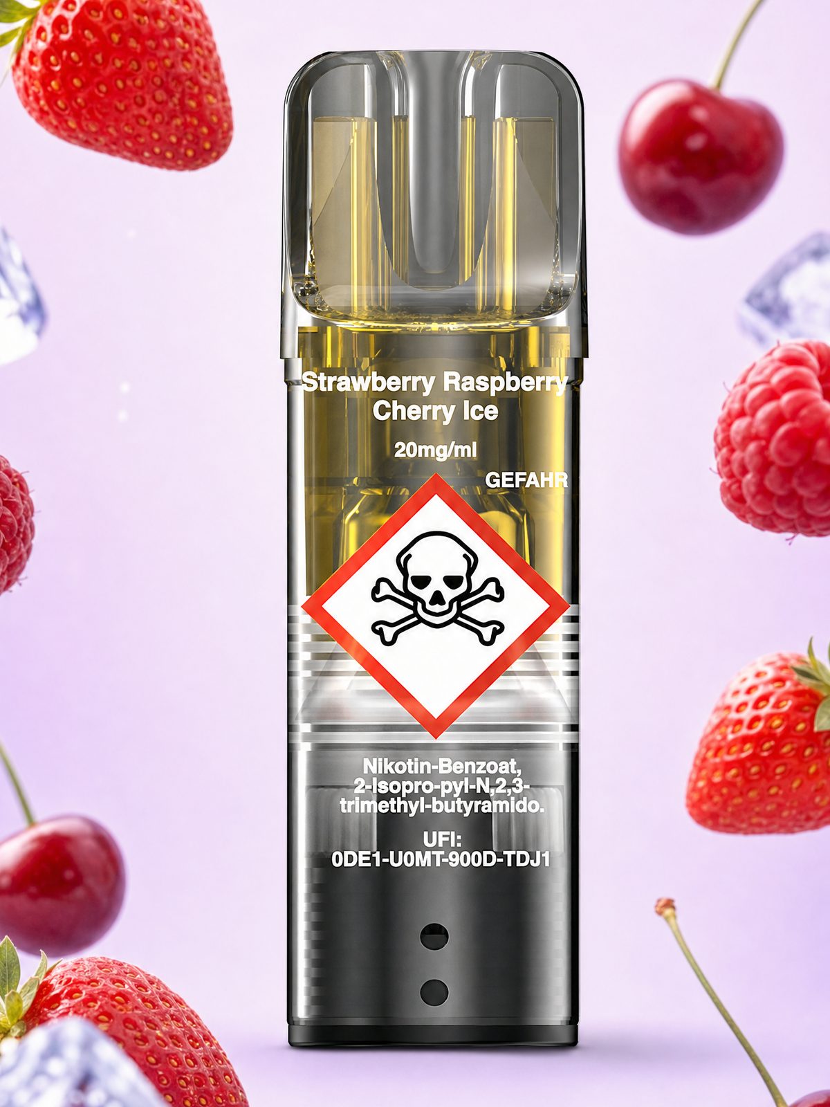 RandM Tornado Pod | Strawberry Raspberry Cherry Ice | Elfa kompatibel