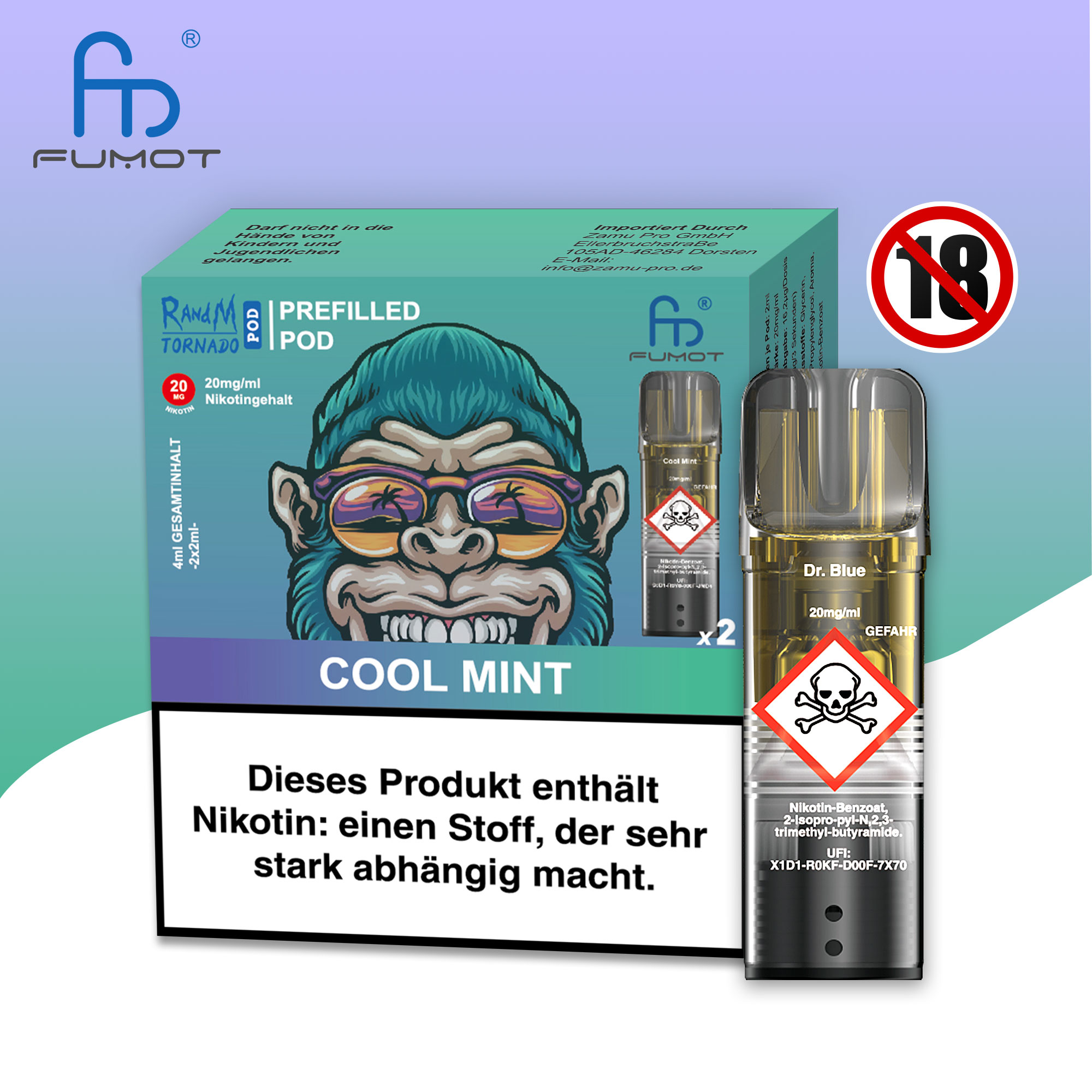 RandM Tornado Pod | Cool Mint | Elfa kompatibel